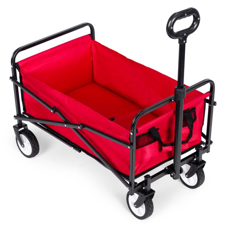 Wózek plażowy MultiGarden transportowy ogrodowy składany czerwony 48x90 cm 1 szt.