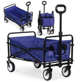 Wózek plażowy MultiGarden transportowy ogrodowy składany niebieski 48x90 cm 1 szt.