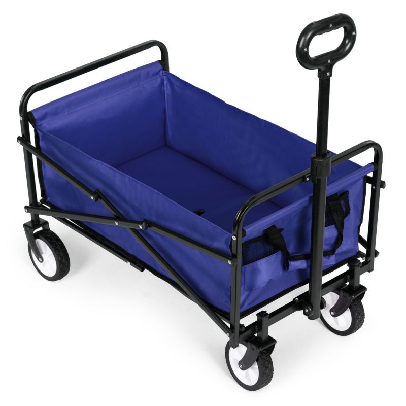 Wózek plażowy MultiGarden transportowy ogrodowy składany niebieski 48x90 cm 1 szt.