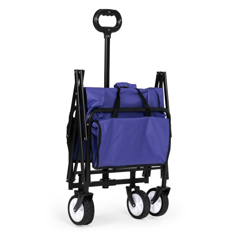 Wózek plażowy MultiGarden transportowy ogrodowy składany niebieski 48x90 cm 1 szt.