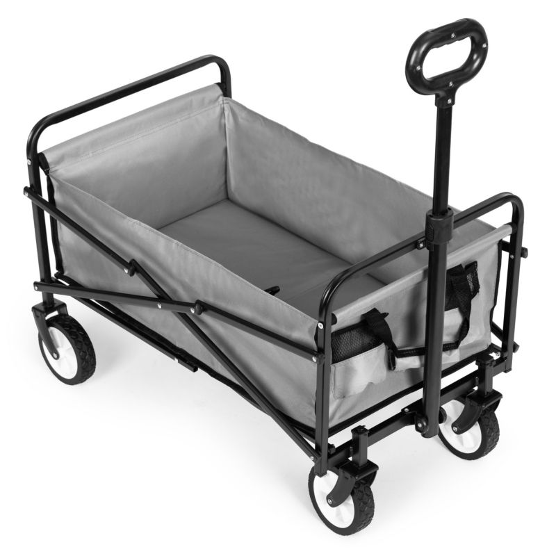 Wózek plażowy MultiGarden transportowy ogrodowy składany szary 48x90 cm 1 szt.