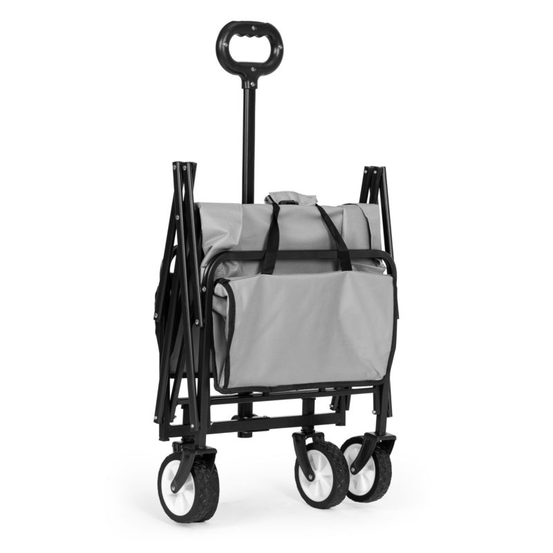 Wózek plażowy MultiGarden transportowy ogrodowy składany szary 48x90 cm 1 szt.