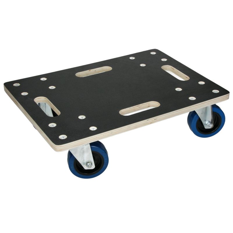Wózek platformowy ECD Germany transportowy 35x50 cm zestaw z hamulcem postojowym płyty sitodrukowej kółka PP do transportu 1 szt.