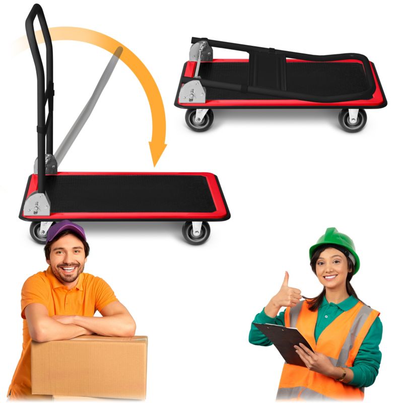 Wózek platformowy Humberg HM-505 transportowy towarowy magazynowy składany 150kg 1 szt.