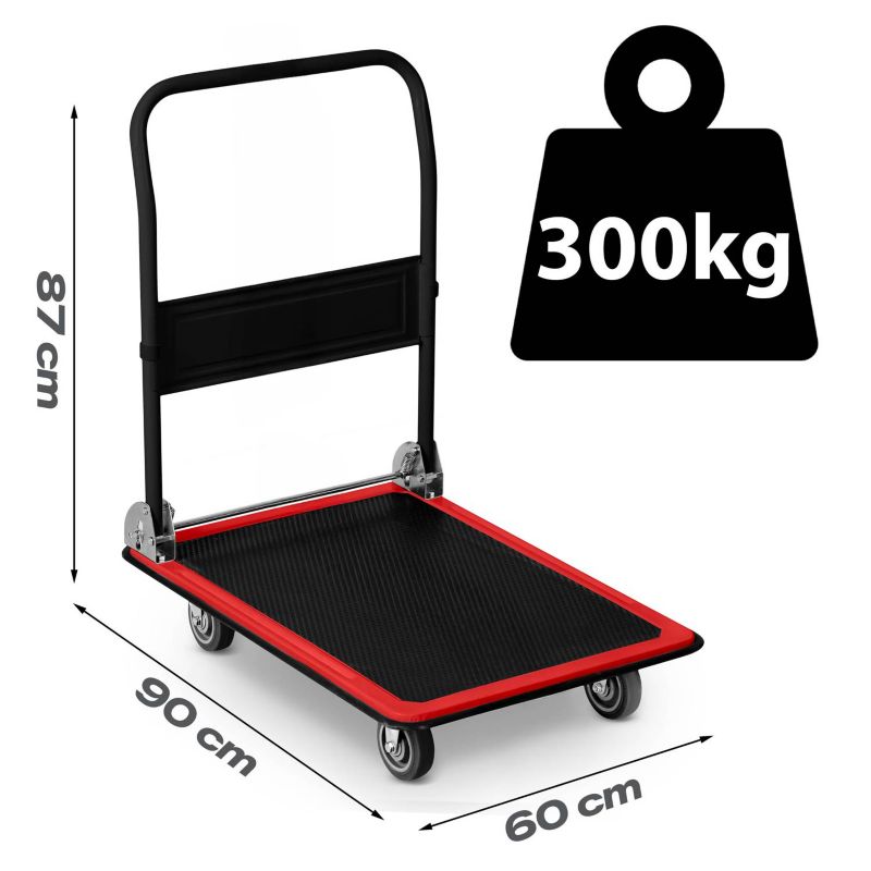 Wózek platformowy Humberg HM-506 transportowy towarowy magazynowy składany 300kg 1 szt.