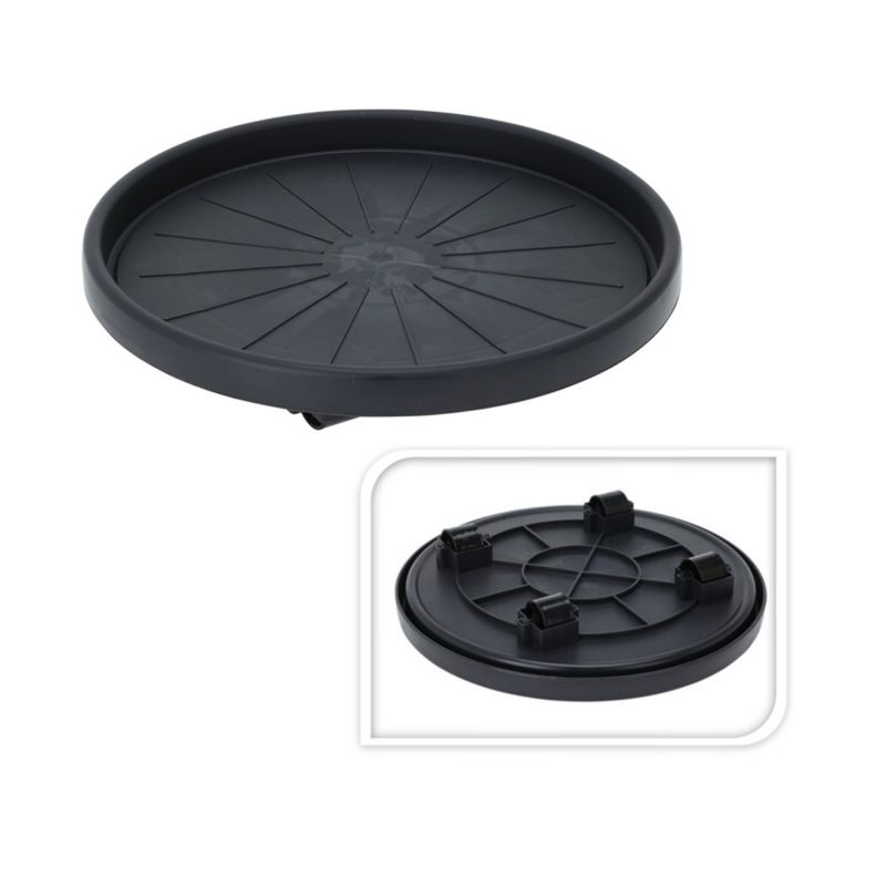 Wózek pod donicę H&S Decoration okrągły na kółkach 35 cm 1 szt.