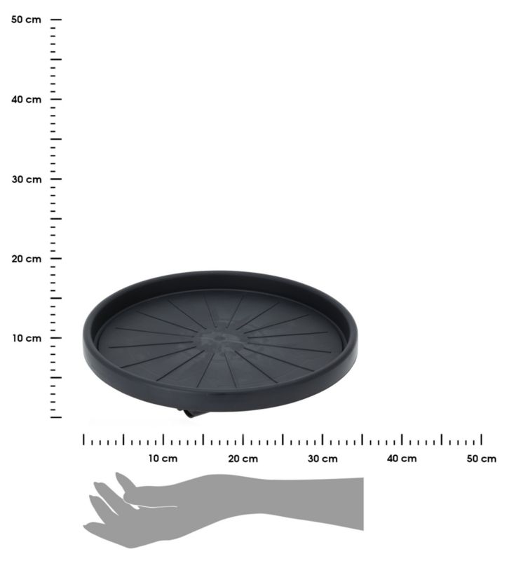 Wózek pod donicę H&S Decoration okrągły na kółkach 35 cm 1 szt.
