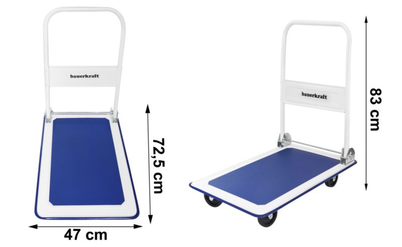 Wózek  transportowy Bauerkraft platformowy składany ręczny 150kg 1 szt.