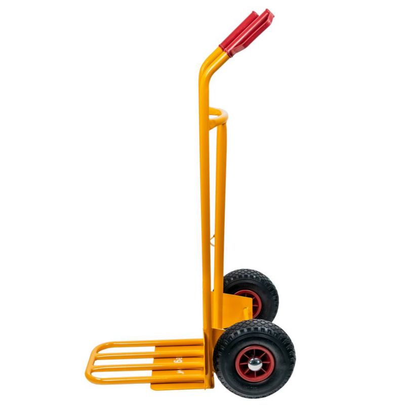 Wózek transportowy magazynowy młynarka Mega-M wklęsły z rozkładaną platformą 200kg żółty 1szt.