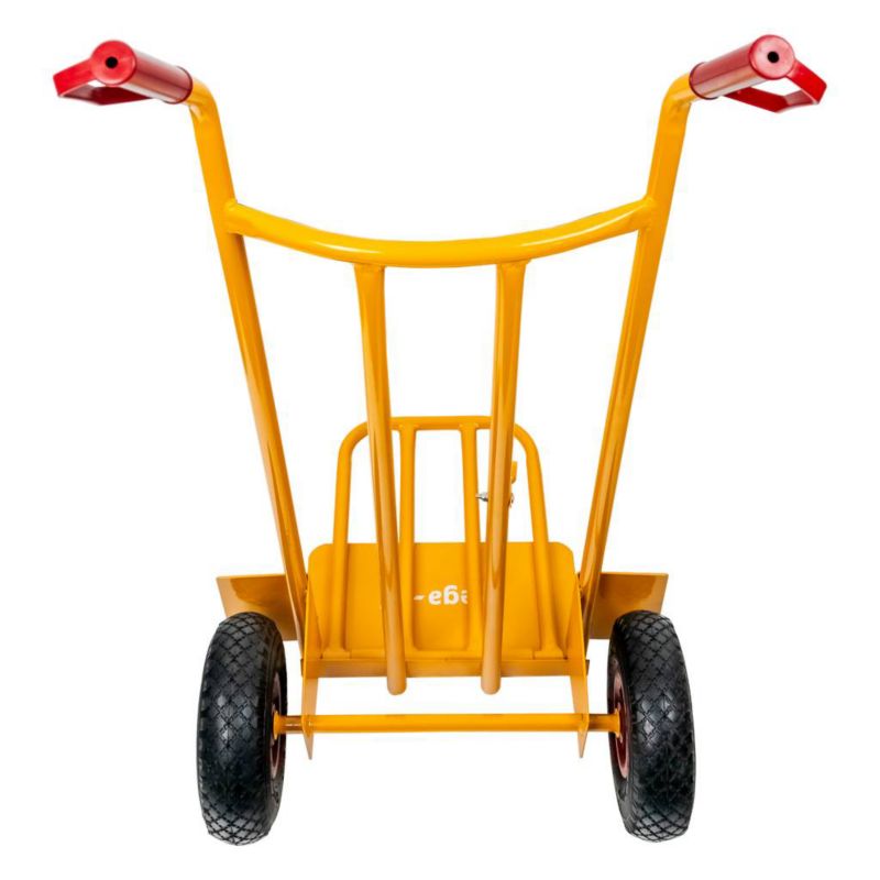 Wózek transportowy magazynowy młynarka Mega-M wklęsły z rozkładaną platformą 200kg żółty 1szt.