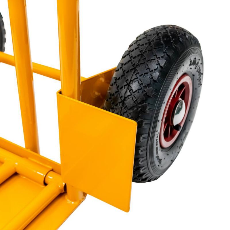 Wózek transportowy magazynowy młynarka Mega-M wklęsły z rozkładaną platformą 200kg żółty 1szt.
