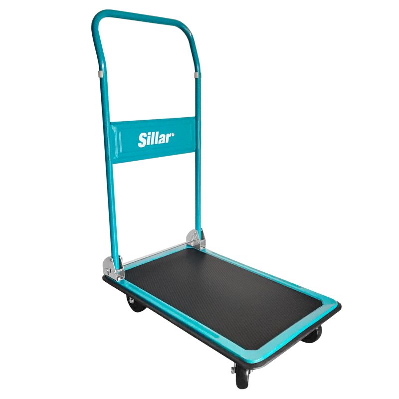 Wózek transportowy, Sillar, do 150 kg, składany, solidna konstrukcja, pokrycie PVC, 2 skrętne koła, składany uchwyt, 103x73x47cm