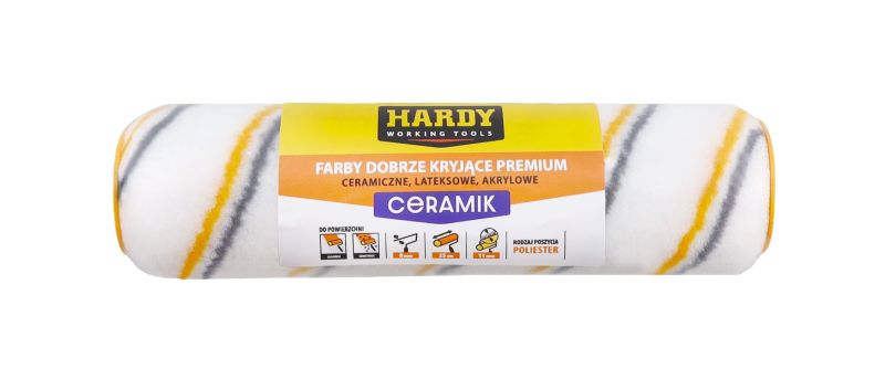 Wałek malarski Hardy CERAMIK 25 cm runo 11 mm do farb ceramicznych, lateksowych i akrylowych 1 szt.