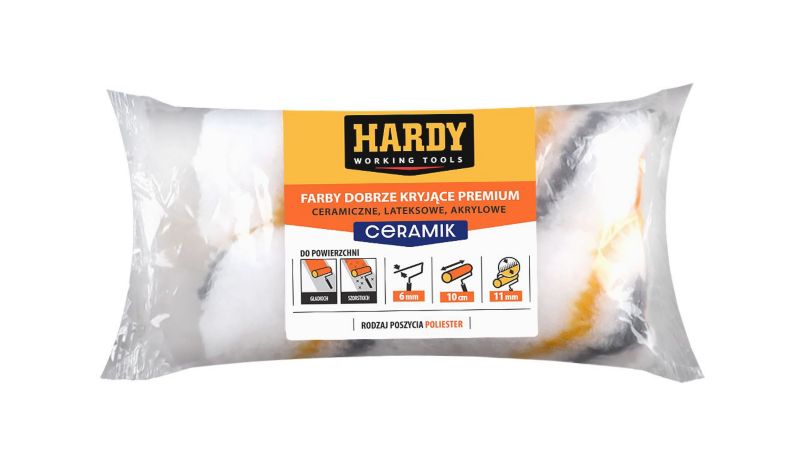 Wałek malarski Hardy CERAMIK mini 10 cm runo 11 mm do farb ceramicznych, lateksowych i akrylowych 2 szt.