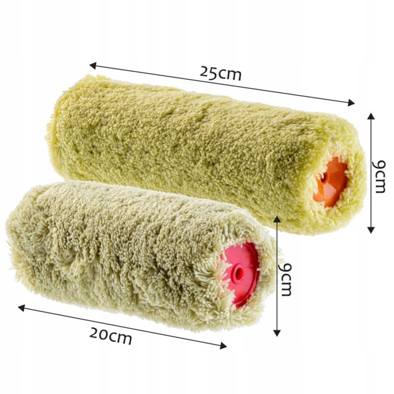 Wałek malarski KADAX Zapas Gruby Włos 20 i 25cm 2szt