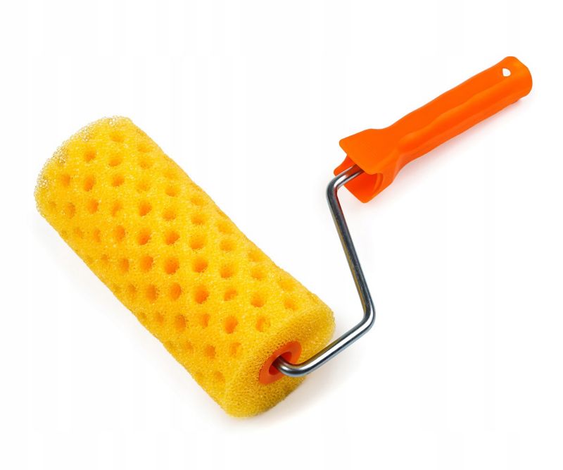 Wałek malarski Polax gąbkowy strukturalny dziury z uchwytem 18 cm 1szt.