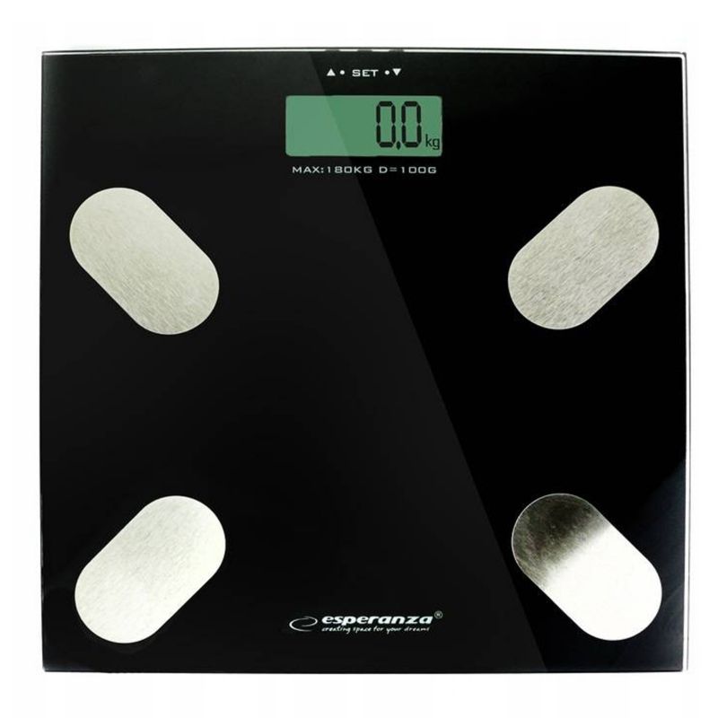 Waga łazienkowa Esperanza CHA-CHA EBS022K pomiar tłuszczu 300x300x20 mm 1 szt.
