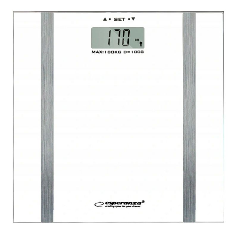 Waga łazienkowa Esperanza Samba EBS018W udźwig 180 kg dokł. 100 g 30x30x2 cm 1 szt.