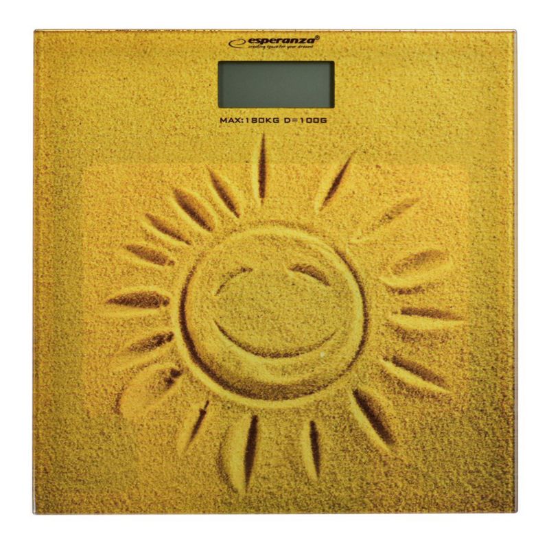 Waga łazienkowa Esperanza Sunshine EBS006 180 kg szkło hartowane 30x30 cm 1 szt.