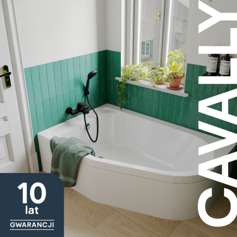 Wanna akrylowa GoodHome Cavally 145 x 95 cm lewa asymetryczna