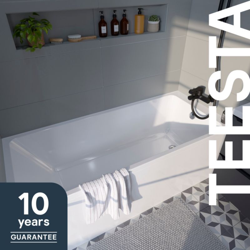 Wanna akrylowa GoodHome Teesta 160 x 70 cm biała