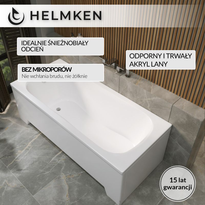 Wanna akrylowa Helmken Edelva 130 x 70 + Nóżki, 1 kpl