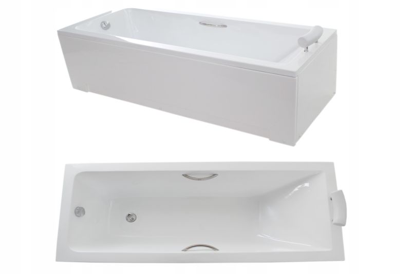 Wanna Corciano Lara 150x70x52cm biała akrylowa z dwoma panelami 1szt.