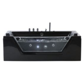 Wanna LED z hydromasażem 153 cm czarna Samana 1 szt.
