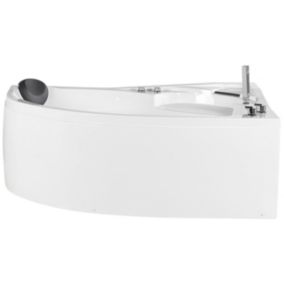 Wanna narożna LED lewa z hydromasażem 150 x 100 cm biała Neiva 1 szt.