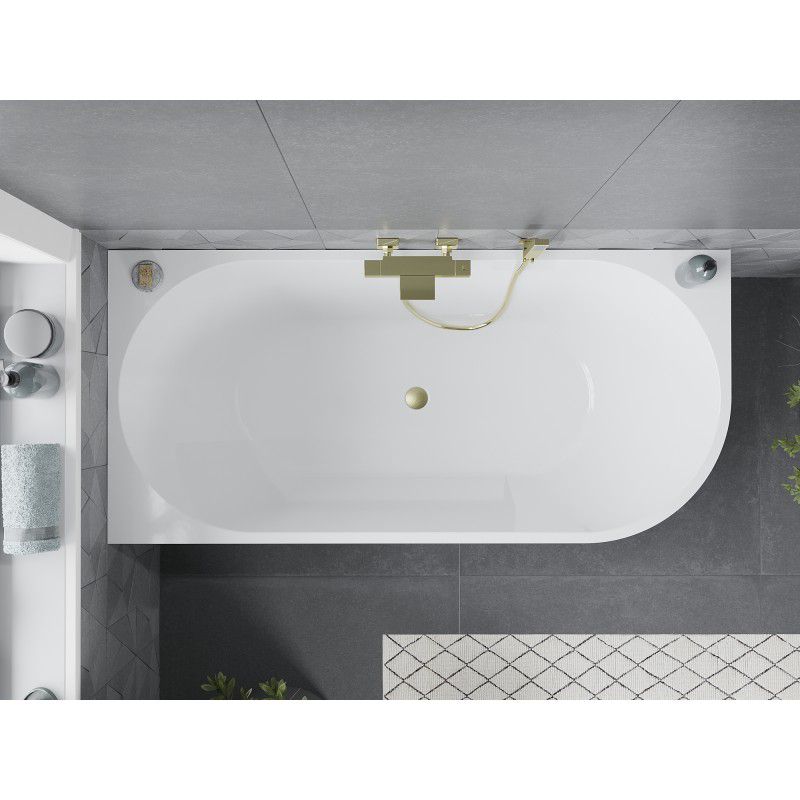 Wanna narożna Mexen Mia biały czarny 170x80 1 szt.