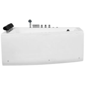 Wanna narożna prawa LED z hydromasażem 182 x 122 cm biała Serrana 1 szt.