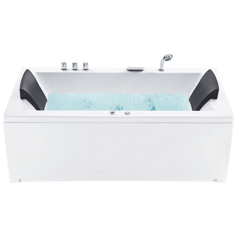 Wanna narożna z hydromasażem LED Varadero Lewostronny 183 x 90 cm Biały 1 szt.
