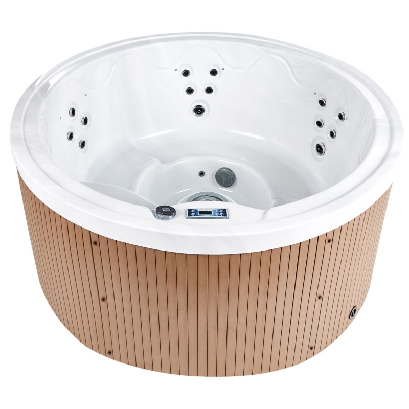 Wanna ogrodowa z hydromasażem LED Marfil Brązowy 1 szt.