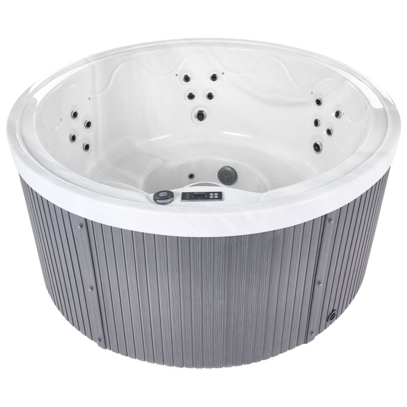 Wanna ogrodowa z hydromasażem LED Marfil Ciemnoszary 1 szt.