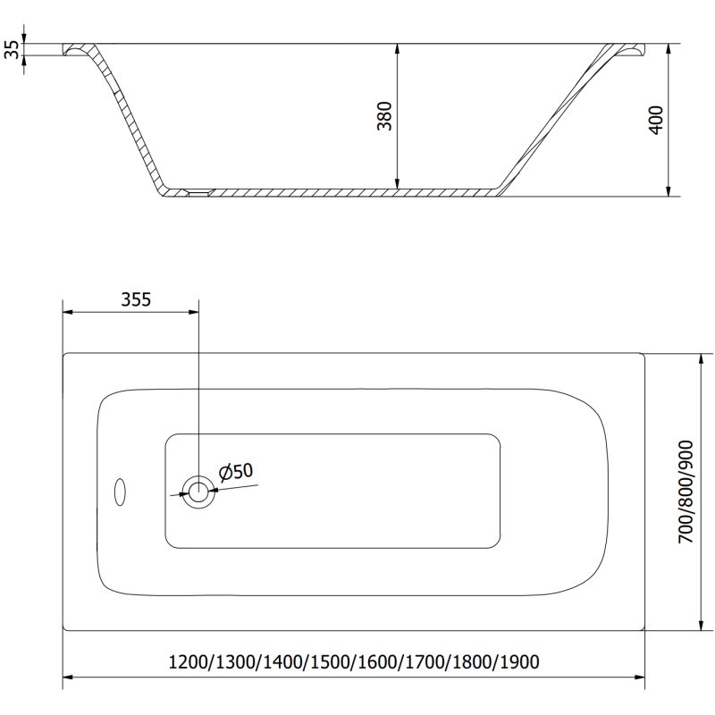 Wanna prostokątna Mexen Vega 150 x 70 cm z obudową i parawanem 1-skrzydłowym 70 cm czarny wzór fix  550115070X9307007070 1 szt.