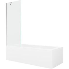 Wanna prostokątna Mexen Vega 170 x 70 cm z obudową i parawanem 1-skrzydłowym 70 cm transparent chrom  550117070X9507000001 1 szt.