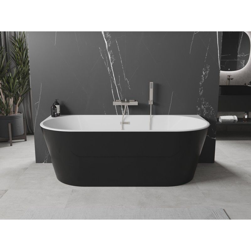 Wanna przyścienna Mexen Oval biała czarna 180x80 cm 1 szt.