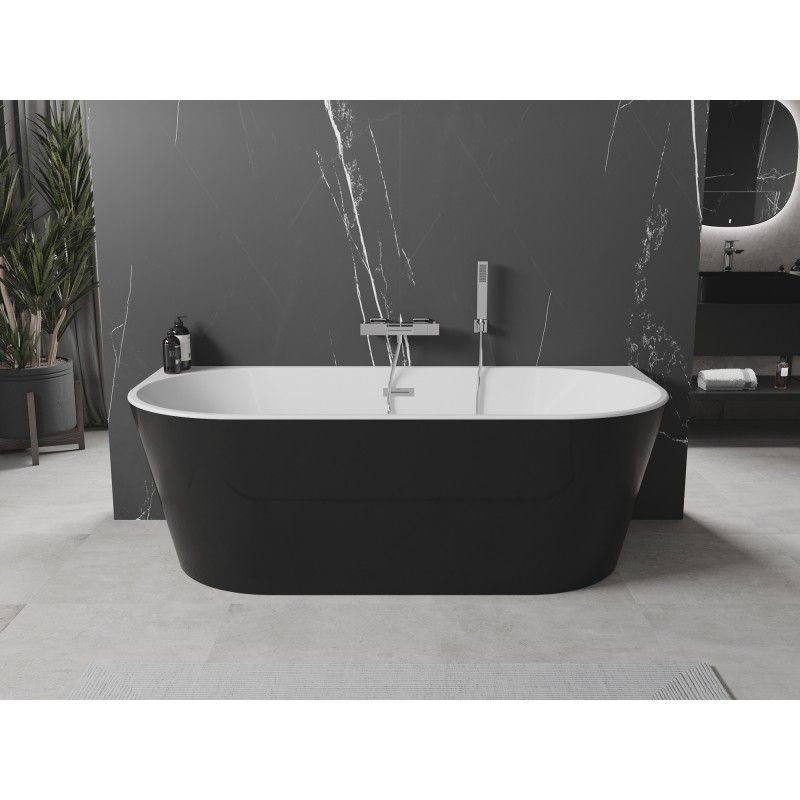 Wanna przyścienna Mexen Oval biały czarny 150 x 75 cm 1 szt.