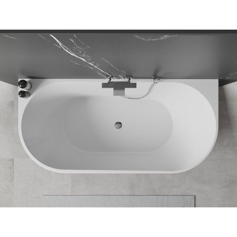 Wanna przyścienna Mexen Oval biały czarny 150 x 75 cm 1 szt.