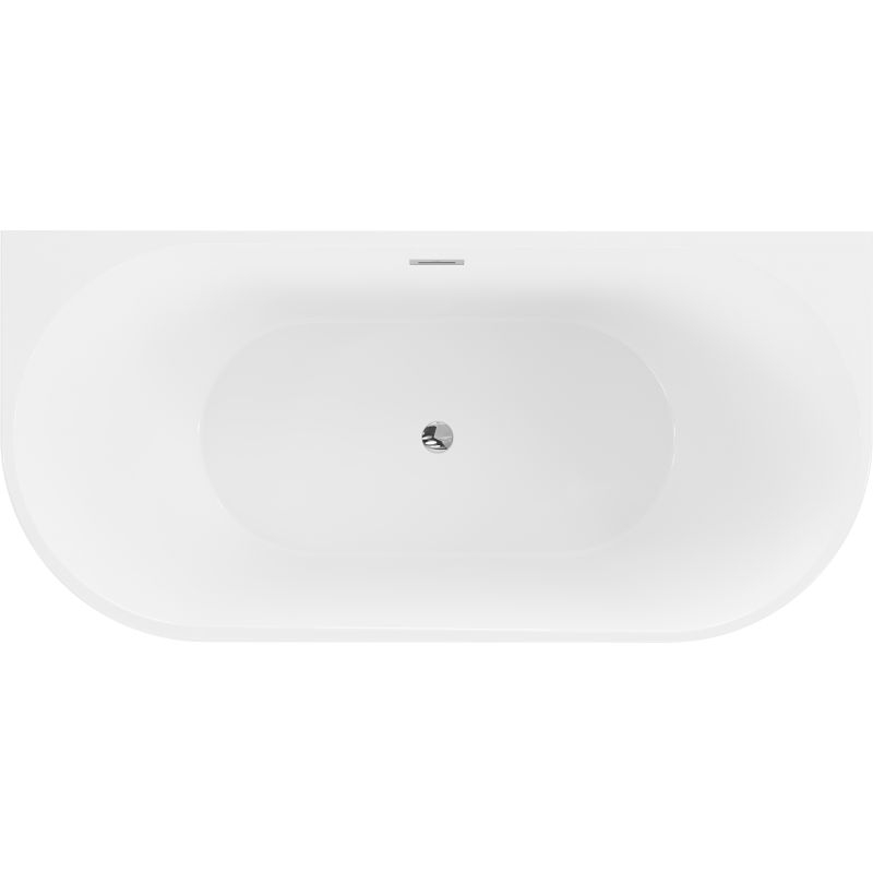 Wanna przyścienna Mexen Oval biały czarny 150 x 75 cm 1 szt.