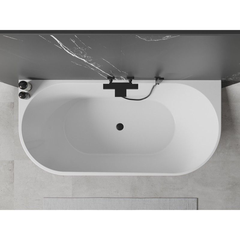 Wanna przyścienna Mexen Oval biały czarny 150x75 cm  52671507575-70 1 szt.
