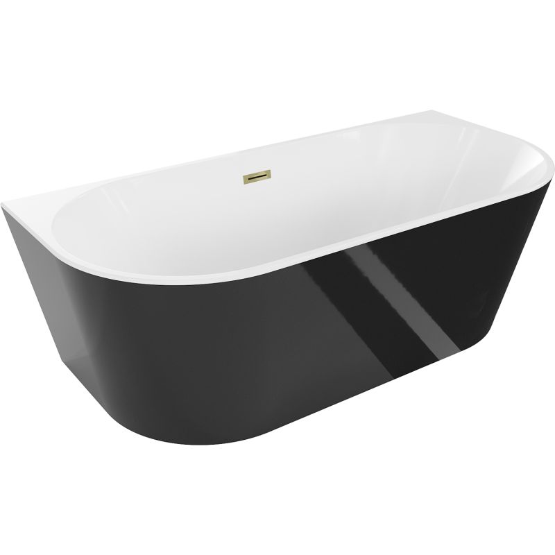 Wanna przyścienna Mexen Oval biały czarny 160x80 cm  52671608075-50 1 szt.
