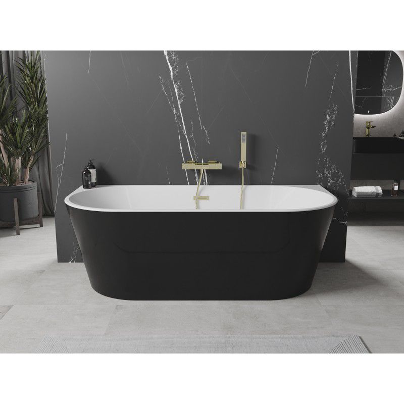 Wanna przyścienna Mexen Oval biały czarny 160x80 cm  52671608075-50 1 szt.