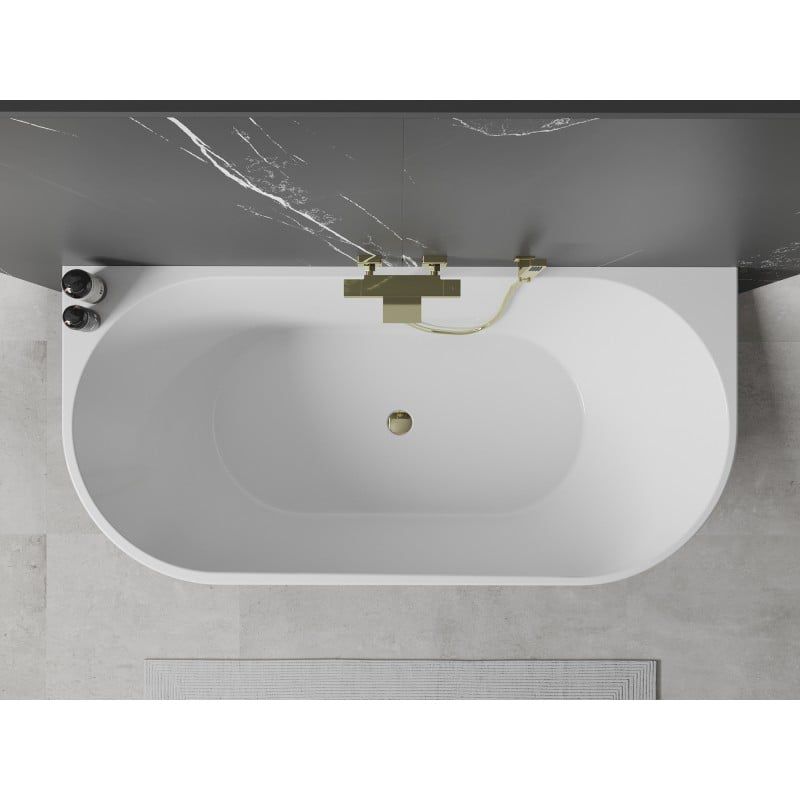 Wanna przyścienna Mexen Oval biały czarny 160x80 cm  52671608075-50 1 szt.