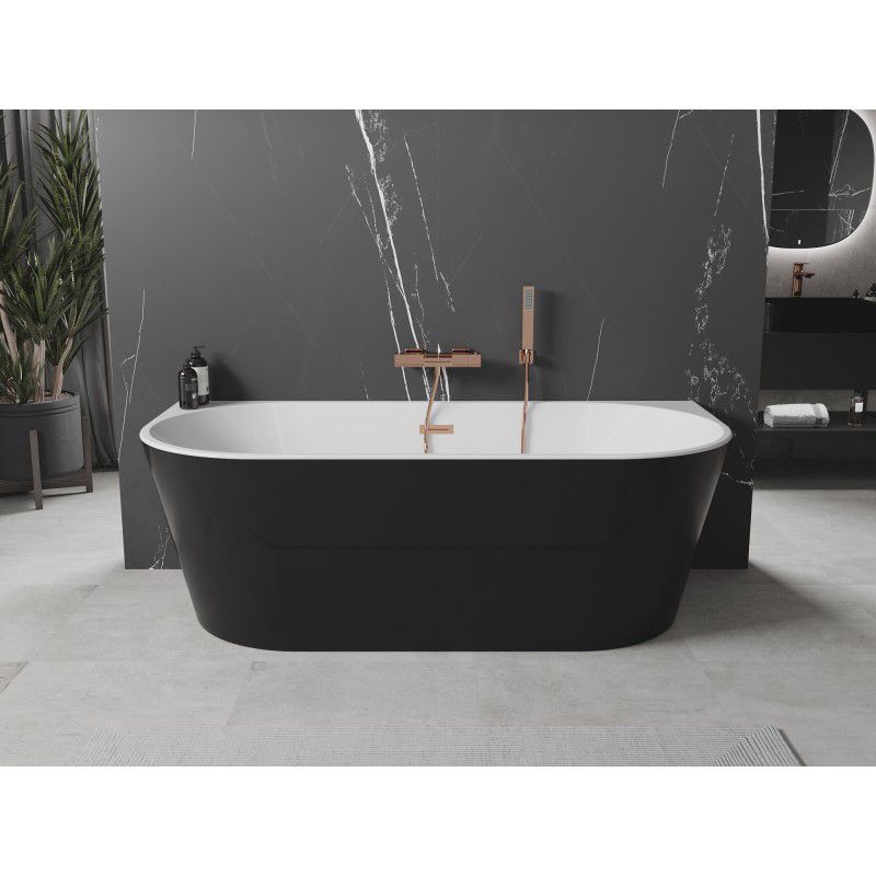 Wanna przyścienna Mexen Oval biały czarny 180x80 cm  52671808075-60 1 szt.