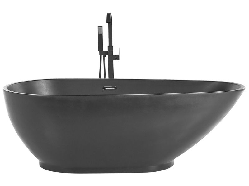 Wanna wolnostojąca 173 x 82 cm czarna Guiana 1 szt.