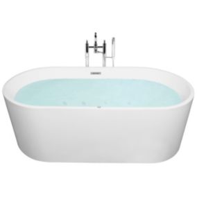 Wanna wolnostojąca LED z hydromasażem 170 x 80 cm biała Havana 1 szt.