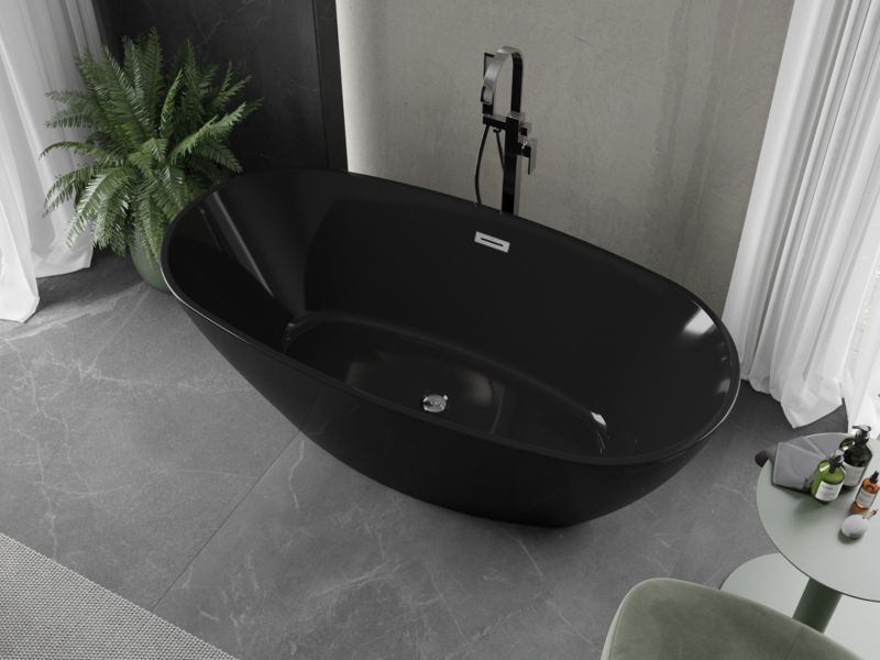 Wanna wolnostojąca Mexen Eris czarna 170 x 80 cm  53441708070-011 szt.