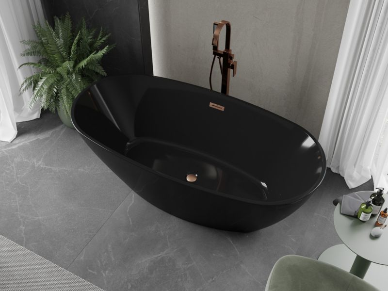 Wanna wolnostojąca Mexen Eris czarna 170 x 80 cm  53441708070-651 szt.