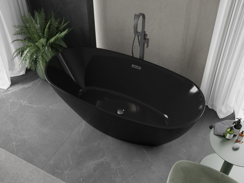 Wanna wolnostojąca Mexen Eris czarna 170 x 80 cm  53441708070-951 szt.